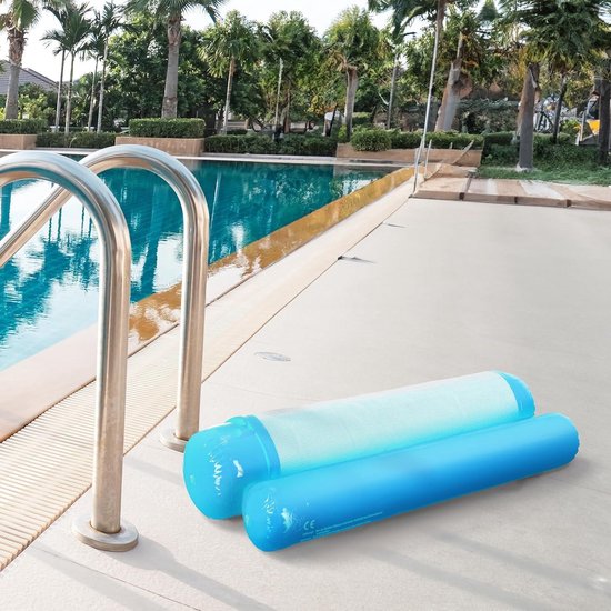 Opblaasbare waterhangmat luchtbed met net - geel tot 100 kg voor volwassenen waterhangmat van Intex — afbeelding 2