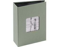 Fotoalbum insteek - SecaDesign Vita - 100 foto's 10x15 cm - Groen - Linnenstructuur