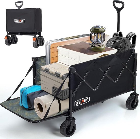 Opvouwbare Bolderwagen - AXI SB120 - Zwart | Capaciteit: 60 l