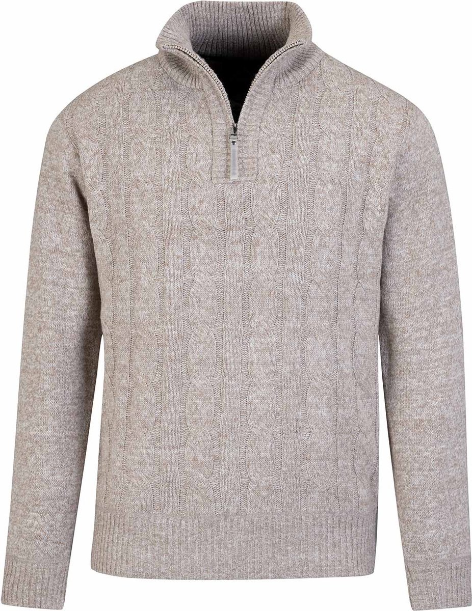 BJØRNSON Lunt Kabel-Gebreide Winter Pullover Teddy Heren - Maat 4XL - Beige