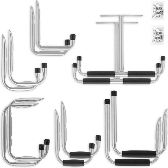 VICTORIE Kledinghangers (set van 5 stuks) - Zwart