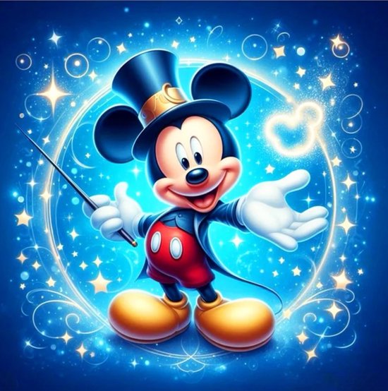 Peinture Diamond Disney Mickey Mouse 50x50 pierres rondes