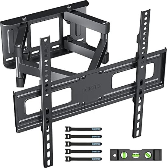 BONTEC TV Stand Mobile for 32-85 inch LCD LED plasma TV, TV Standard Wheels up to 60 kg, TV trolley on Wheels Max VESA 600x400mm