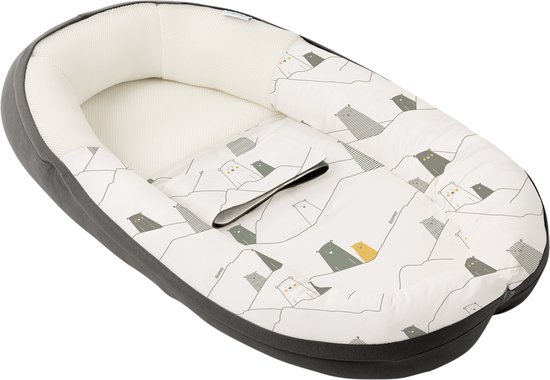 doomoo Cocoon Bear Grey - Babynestje - organisch katoen - 74 x 46 cm