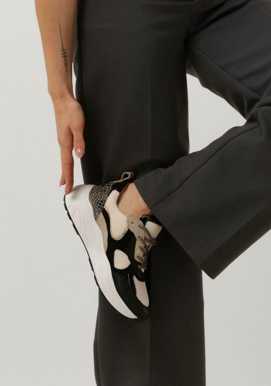 Omoda Triangle Sneakers Leren Sneaker Dames Zwart Maat 40 bol