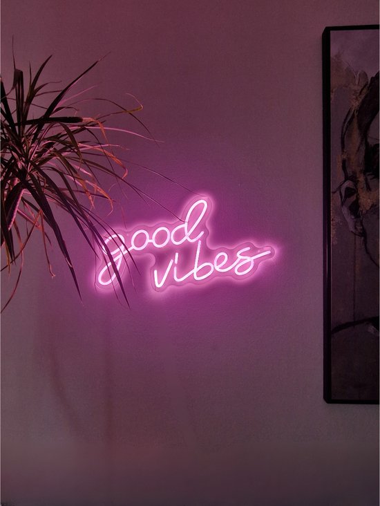 Foto: Goodvibes groot xl neon wandlamp neonbord 60x36cm game room lamp mancave lamp neon licht