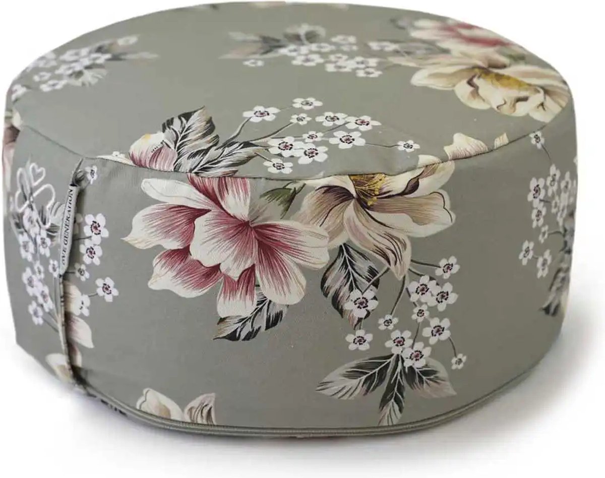 Bol.com Love Generation - Meditatiekussen - Rond - Vintage Flowers aanbieding