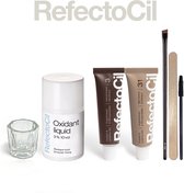 RefectoCil Volledige Kit - 2 stuks (nr. 3 Natuurbruin & nr. 3.1 Lichtbruin) + 100ml Oxidant + Dap en Dish + Wenkbrauwborstel & Penseel