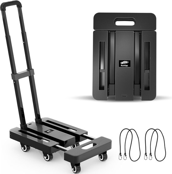 Trolley Ruberize Rope karretje, foldable transport trolley including 2 expander ropes ...