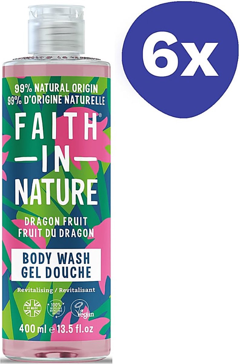 Goedkoopste Faith in Nature Dragon Fruit Bad- en Douchegel (6x 400ml
