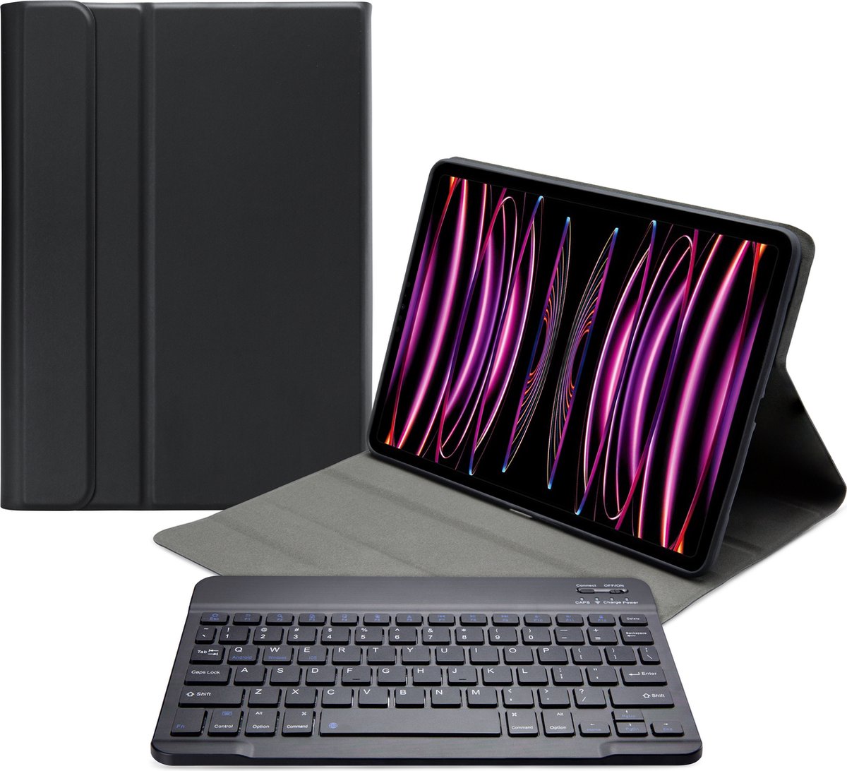 Mobilize Tablethoes geschikt voor Apple iPad Pro 11 Inch (2024) Hoes | Mobilize Detachable Bluetooth Keyboard QWERTY Bluetooth Toetsenbord Bookcase - Zwart