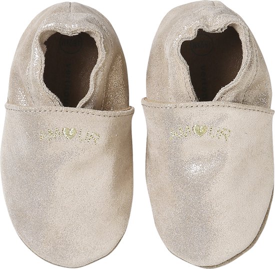 Vertbaudet Chaussons élastiqués en cuir souple bébé