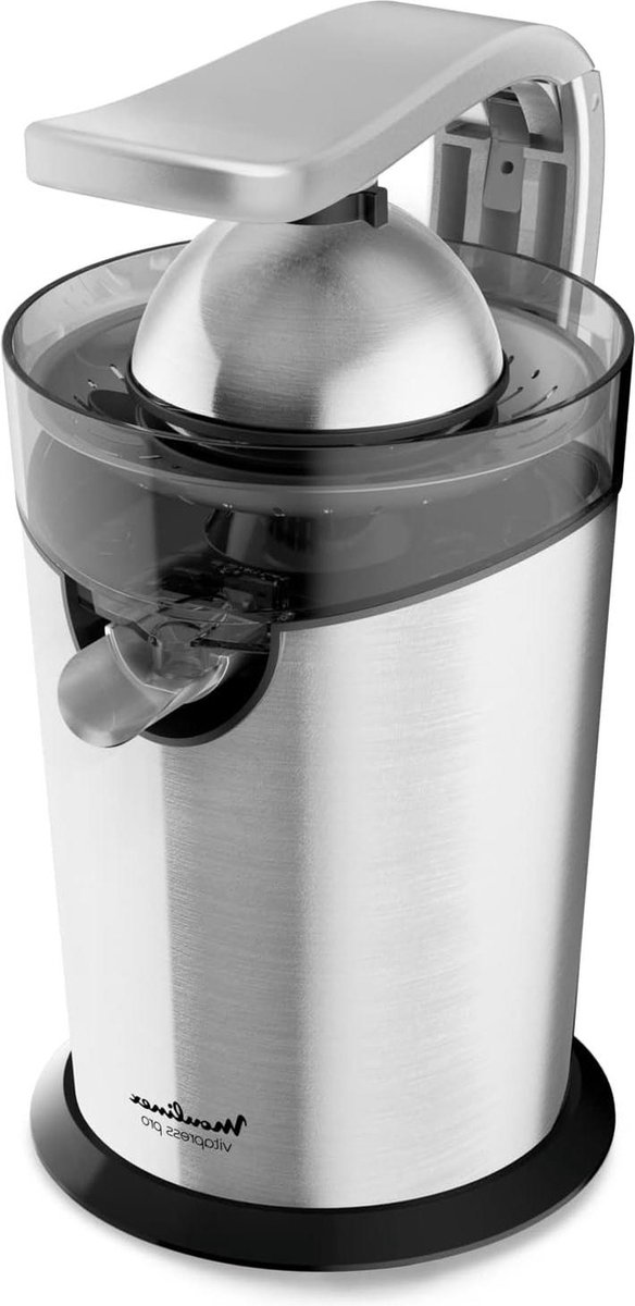 Elektrische Citruspers 300 W Roestvrij Staal Maximale Uitneembaarheid Vitapress Pro PC700D Afneembare Onderdelen Drukhendel Druppelbescherming Antislip Bodem citruspers