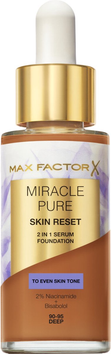 Max Factor Miracle Pure 2in1 Skin Reset Serum Foundation Deep 30 ml