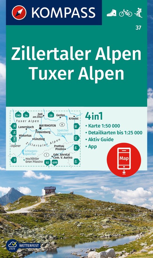Kompass Wanderkarten - Kompass WK37 Zillertaler Alpen