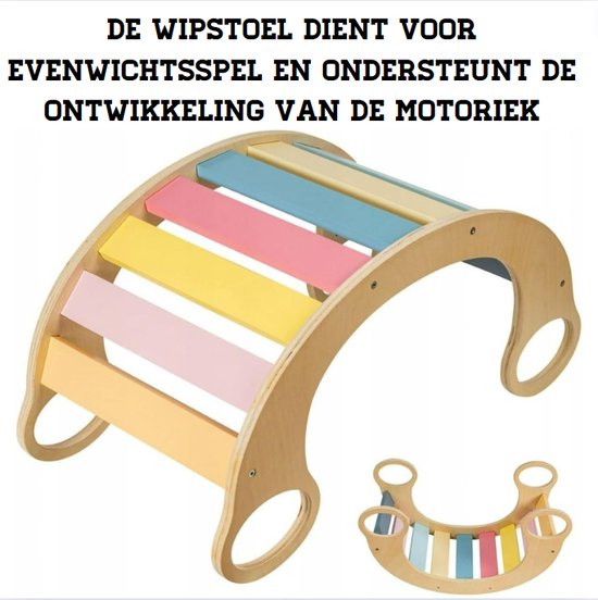 Peuter klimframe voor peuters leeftijd 1 2 3 4 5, indoor kinderen houten klimframe met glijbaan driehoek klimboog en kussen Montessori speelgoed peuter kind gym - medium (natuurlijk en ongeverfd