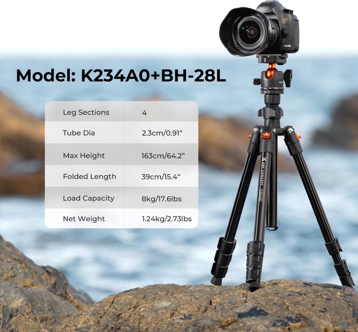K&F Concept - KF09.101V1 - Camera Statief - Afbeelding 7
