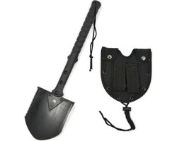 AB Tactische veldschep TF-1 met ABS steel en nylon hoes, zwart