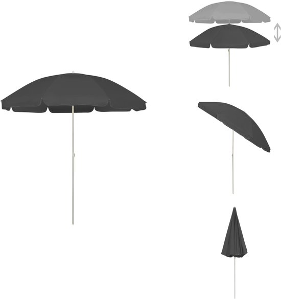 GIANTEX Parasol de Jardin Extérieur 3M, Parasol Inclinable avec Auvent Réglable en 3 Positions, Parasol Plage Protection UV avec Lambrequin, Mât de 47 mm pour Terrasse, Balcon (Beige