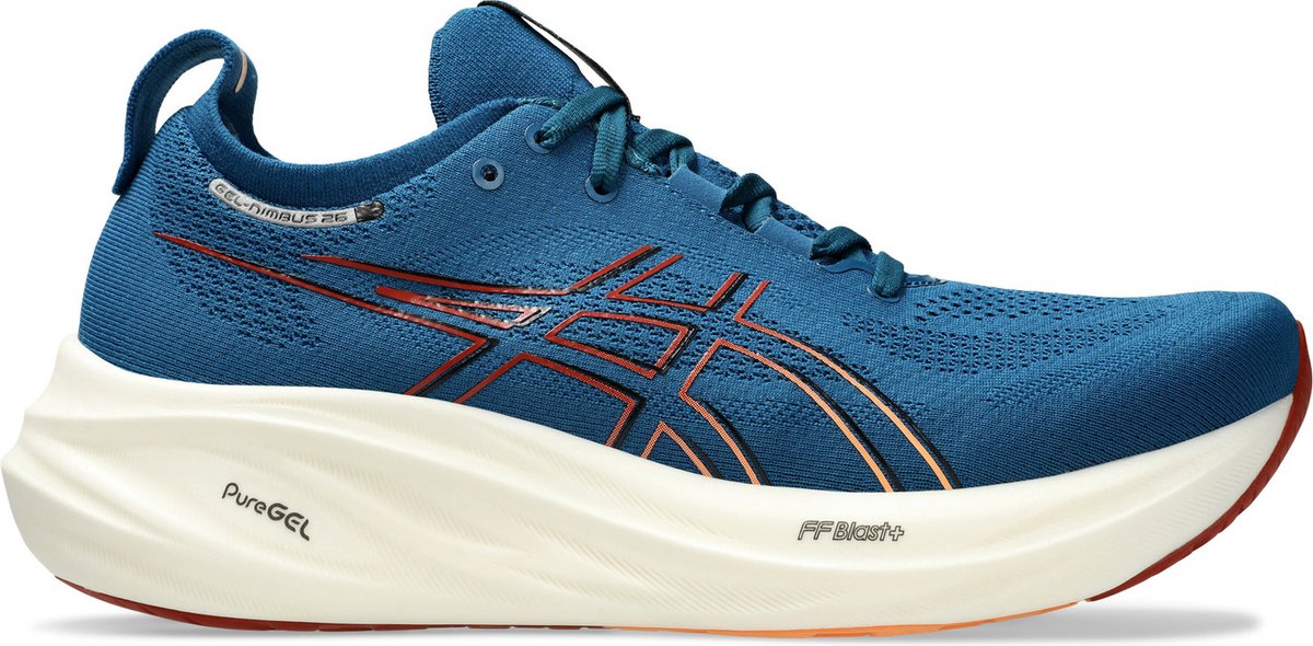 ASICS Gel-Nimbus 26 Hardloopschoenen – Rich /Faded Gel-Nimbus Hardlopen Heren Hardloopschoenen Let op: valt klein Blauw