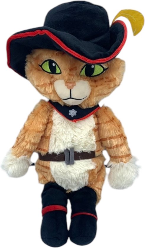 De Gelaarsde Kat - Gelaarsde kat knuffel - 33 cm - Pluche - Puss in Boots - Shrek