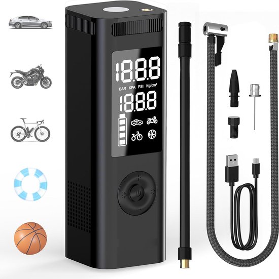 Foto: Black rhino aeroboost tm 1 krachtige kleine elektrische fietspomp 290 gram 15 liter lucht per minuut past in je achterzak