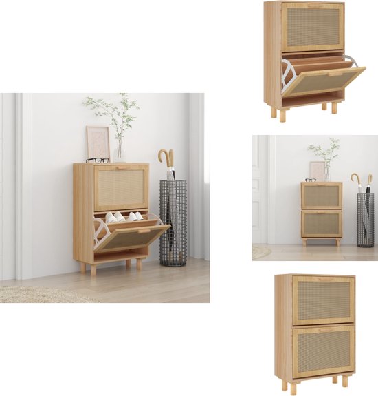 Home Organizer Kapstok met Schoenenbank en Opbergrek - Halboom voor in de Ingang