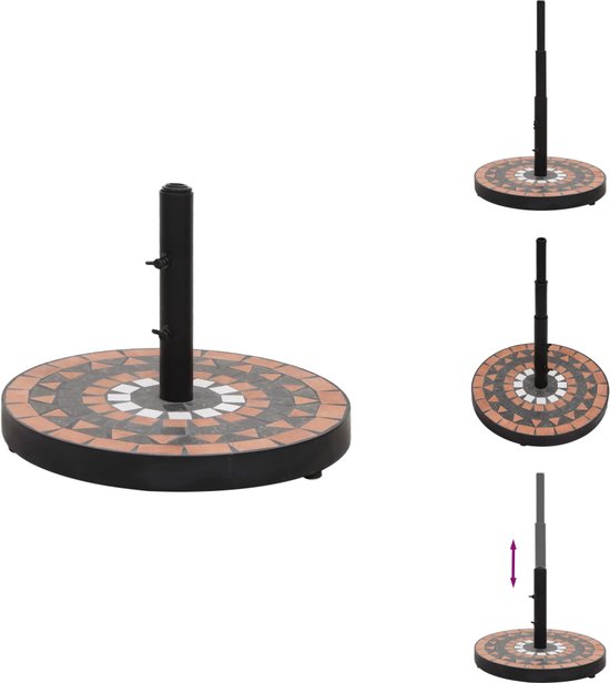 vidaXL Pied de parasol pour mât 38/48 mm 25 kg Rond