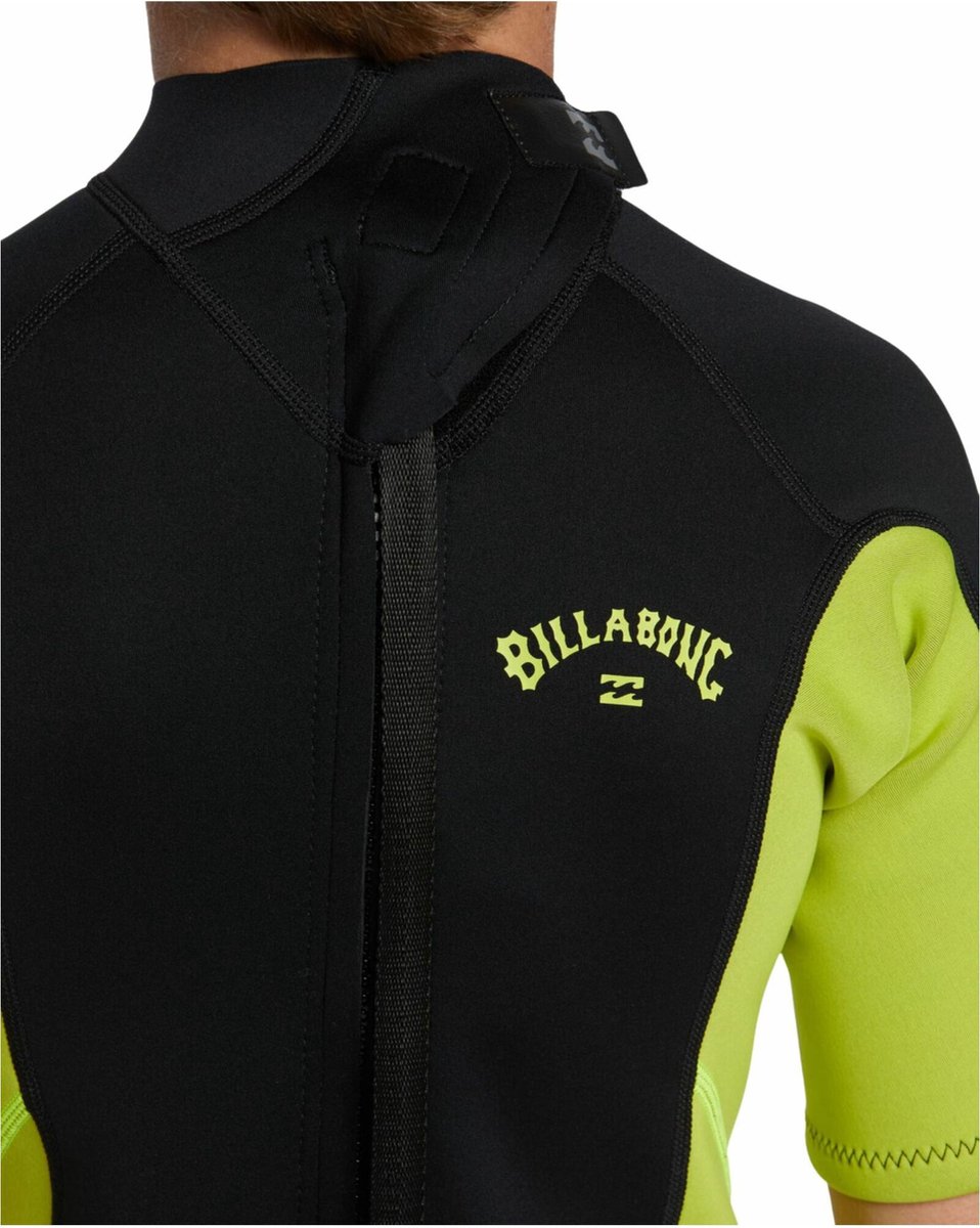 2025 Billabong Jongens Foil 2mm Rug Ritssluiting Shorty Wetsuit ABBW50