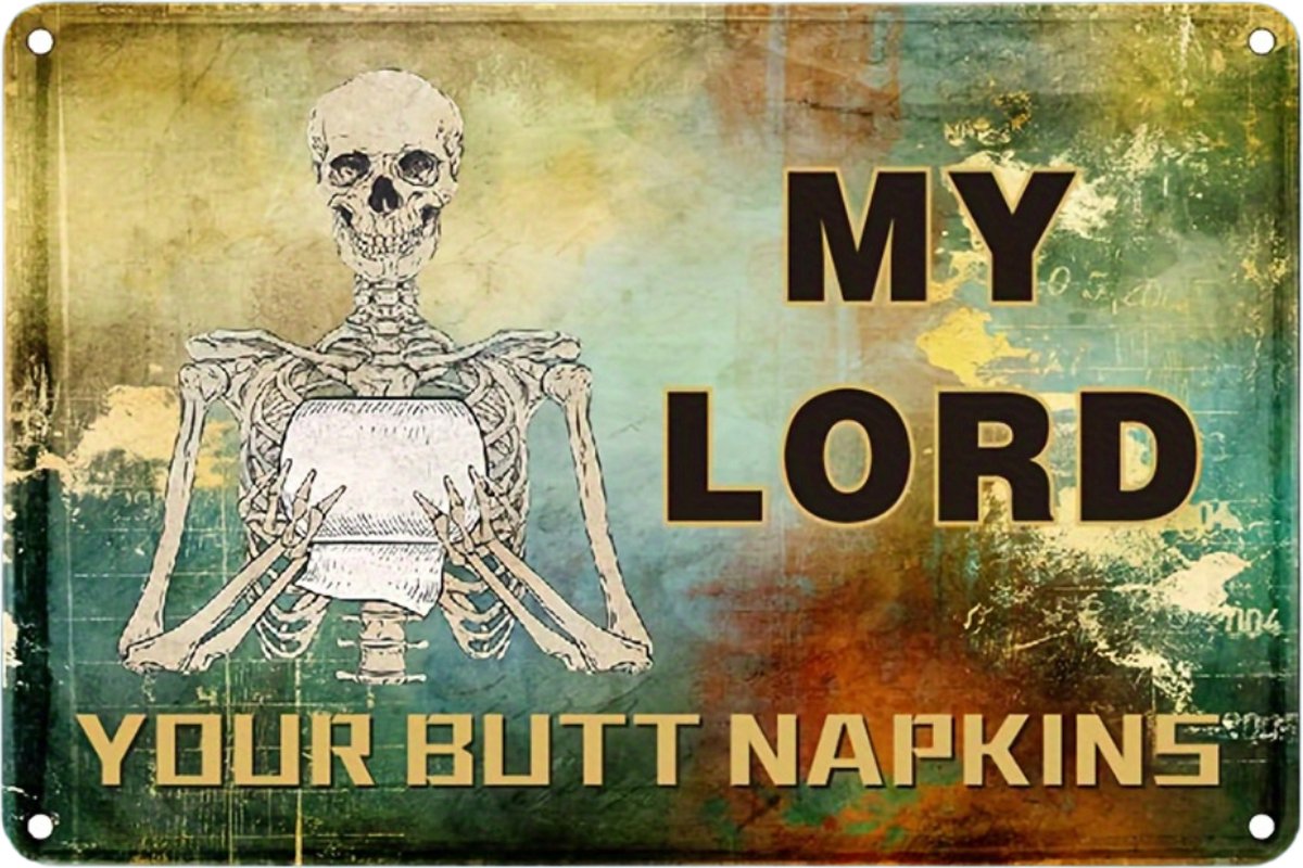 Bovista Your Butt Napkins My Lord - Are You Pooping Skelet - Have A Nice Poop - Poster - Grappige Poster - 20x30cm verschillend