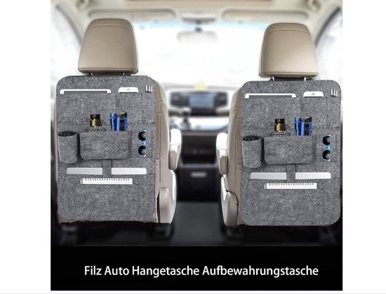 2 stuks autostoel organizer auto vilt organizer sticker auto achterbank tas opbergtas auto-organizer auto voor gadget camping accessoires van Merkloos — afbeelding 2