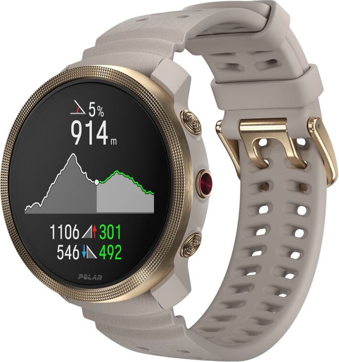 Afbeelding 2 van Polar Vantage M3 Multisport Smartwatch - Greige/goud - S en M/L