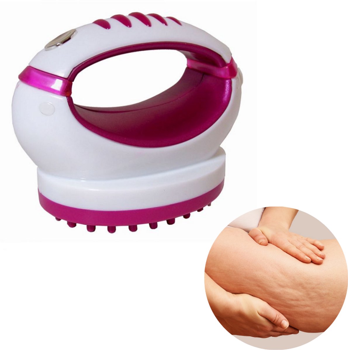 - Compact PRO Anti-Cellulitis Apparaat - Krachtige Massageapparaat - Cupping Therapie voor Gladdere Huid - Draagbaar en Comfortabel - Afmeting: 12 x 9 x 7 cm - Exclusief Batterijen - Ultiem Huidverzorgingsproduct