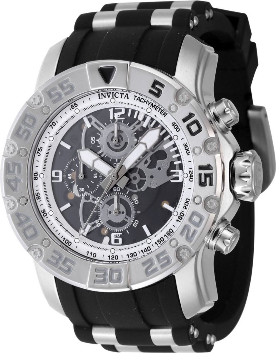 Invicta Racing - JM Limited Edition 48060 Heren Horloge - Waterdicht - Analoog - Quartz Uurwerk - Roestvrij Staal met zwarte