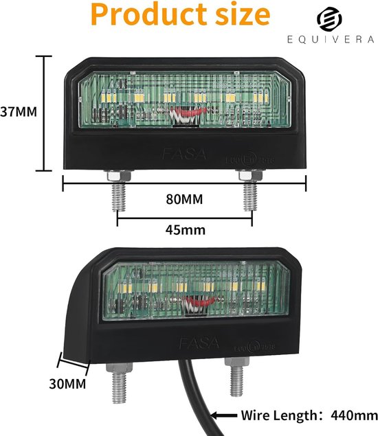 Equivera Siècle des Lumières de remorque - Set Siècle des Lumières de remorque - Éclairage de remorque - Siècle des Lumières de remorque