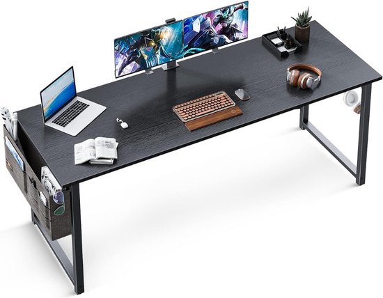 VASAGLE Bureau, tafel, werkplek, klein, 100 x 50 x 75 cm, voor kantoor, woonkamer, slaapkamer, eenvoudige montage, metaal, industriële stijl, grijs en zwart LWD041B02 VASAGLE Bureau, tafel, werkplek, klein, 100 x 50 x 75 cm, voor kantoor, woonkamer, slaapkamer, eenvoudige montage, metaal, industriële stijl, grijs en zwart LWD041B02