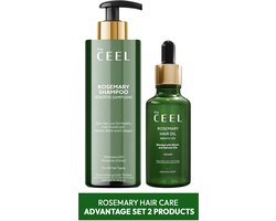 The Ceel Rozemarijn haarolie & rozemarijnshampoo - Voordeelset tegen haaruitval en voor sterke haargroei 250 en 50 ml