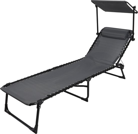 SET X 2 ZONLOADER MET PARASOL EN GRIJS van Merkloos — afbeelding 4
