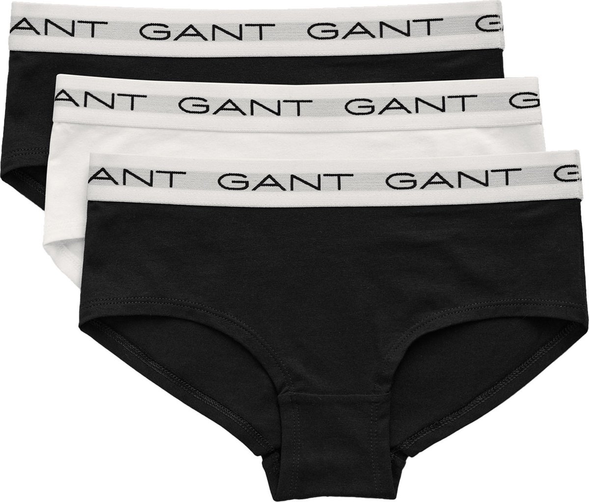 Gant Slip 134/140 Set van 3 Schwarz/Weiß