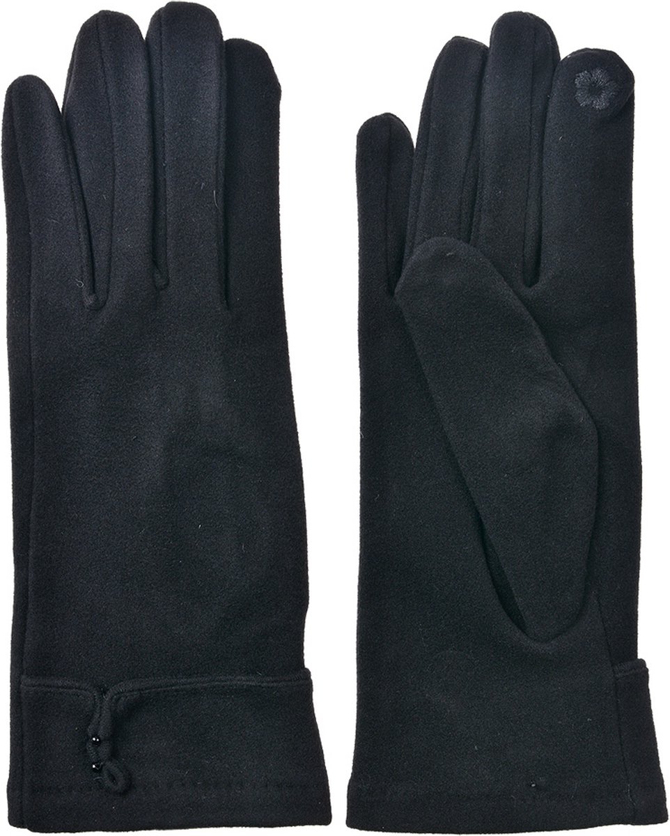 Clayre & Eef Handschoenen Winter 9x23 cm Zwart Polyester