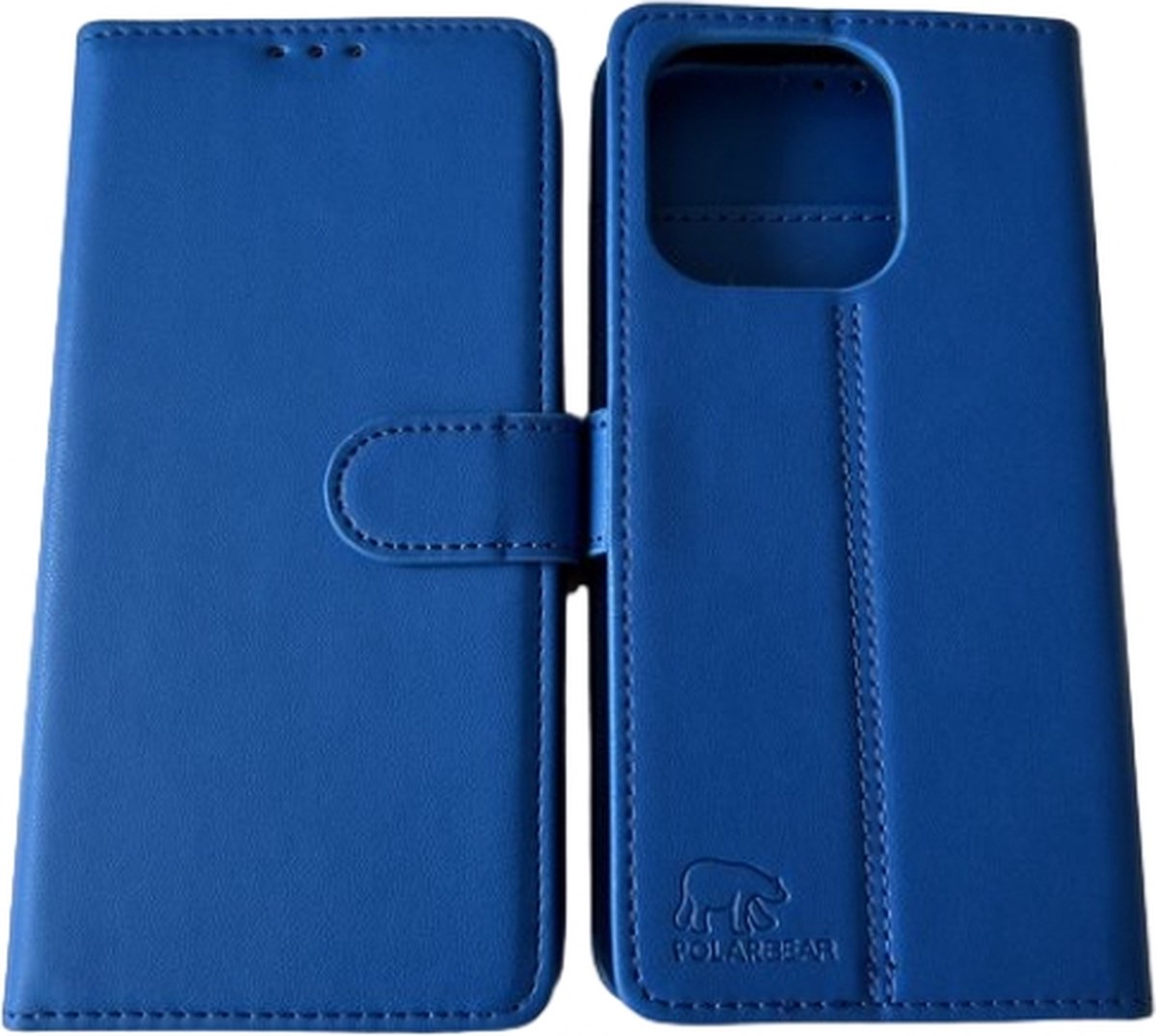 Luxe PU Leder wallet Case - Bookcase Hoesje Met Stand Functie - Geschikt voor Appel iPhone 16 Pro - Uitstekende Kwaliteit Beschermhoes Met Pasjes Houder - Kobalt Blauw