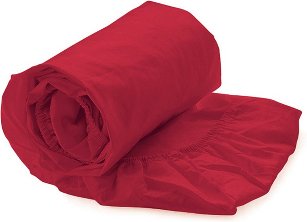 Luxe Hoeslaken Percale - 100% Percale Katoen - Eenpersoons - 90/100x210/220 cm - Fuchsia