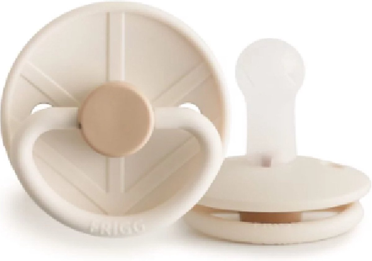 Goedkoopste FRIGG LITTLE VIKING Fopspeen 1 stuks - Siliconen - Maat 2 - vanaf 6 maanden - Cream