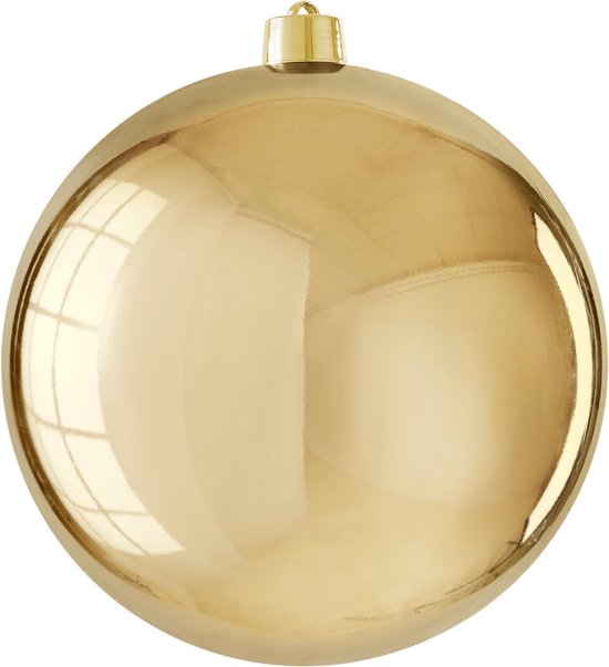 Boule de Noël incassable dorée brillante - d25cm