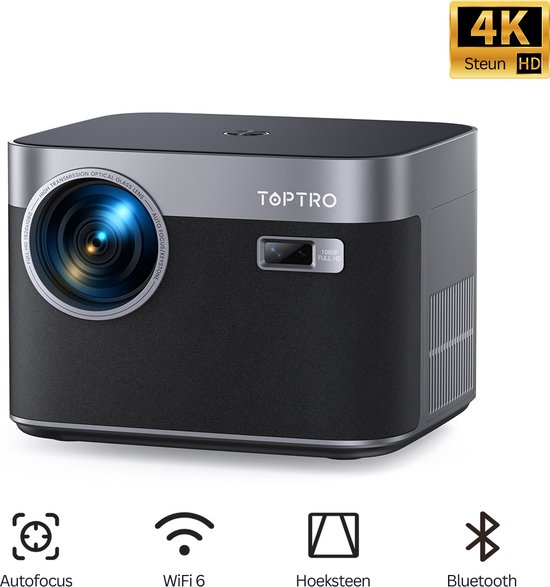 Toptro X7 Projector 4K - Mini Beamer - Mini Projector - Top Kwaliteit - Wifi - Bluetooth - 25000 Lumen