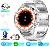 Bol.com 2024 Nieuwe NFC Smartwatch voor Mannen en Dames - Smartwatch met GPS Tracker 1.53-inch AMOLED Scherm Bloedglucosemeting ... aanbieding