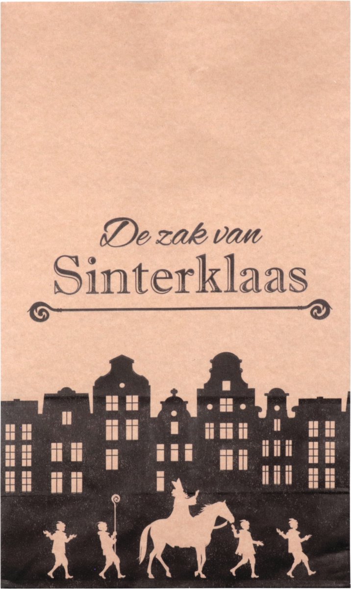 Papieren zak van sinterklaas, Set van 10 Broodzakjes van sinterklaas, Pepernootzakje, Broodzakje, Papierenzak