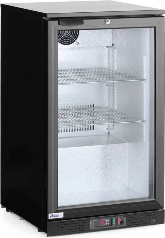 Arktic Barkoelkast - 108L - Zwart - +2°C/+10°C - Geforceerd - 500x500x900mm - Horeca Koelkast