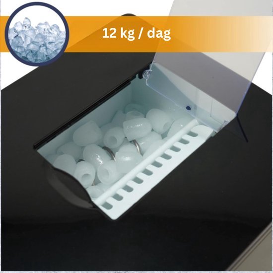 Luxe Ijsblokjesmachine - Ijsmachine Zelfvriezend - Ijsblokjesmaker - Zelfreinigend - Kristalhelder - Thuis & Horeca - Snel Klaar - Zwart van Luxe. — afbeelding 3