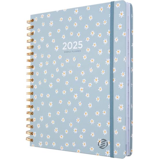 Planificateur hebdomadaire Equivera 2025 - Planificateur hebdomadaire - Agenda - Calendrier - Planificateur mensuel - Planificateur familial